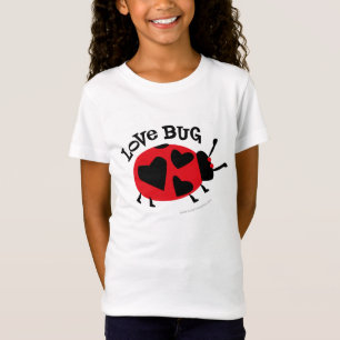 Camiseta T-shirt bonito das meninas do inseto do amor