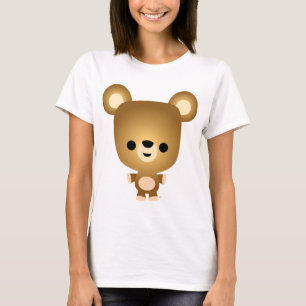 Camiseta T-shirt bonito das mulheres de Cub de urso dos
