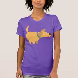 Camiseta T-shirt bonito das mulheres de Labrador do amarelo