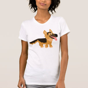 Camiseta T-shirt bonito das mulheres do cão de german