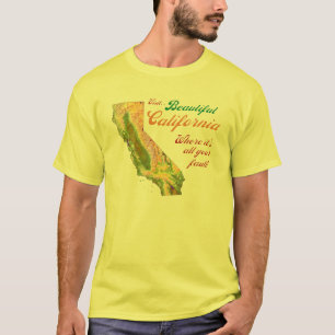Camiseta T-shirt bonito de Califórnia da visita