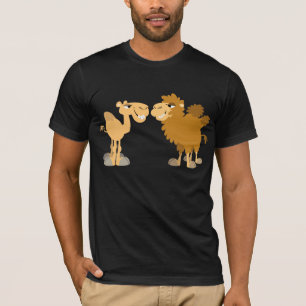 Camiseta T-shirt bonito de dois camelos dos desenhos