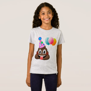 Camiseta T-shirt bonito do aniversário de Emoji do