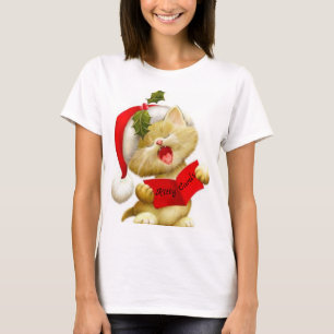 Camiseta T-shirt bonito do Caroler do Natal do canto do