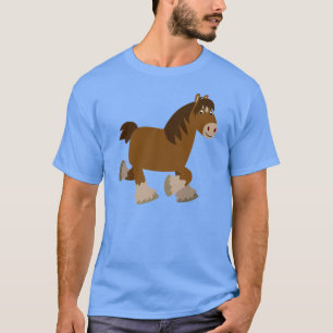 Camiseta T-shirt bonito do cavalo de condado dos desenhos