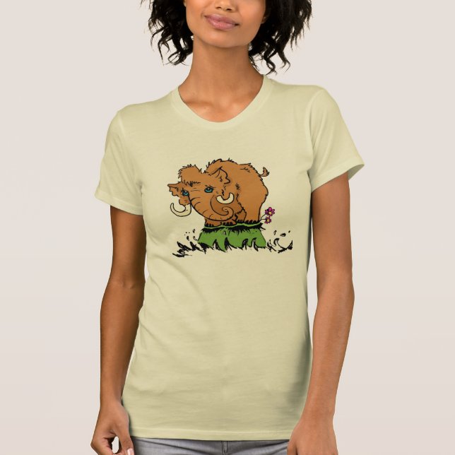 Camiseta T-shirt bonito do Mammoth do bebê (Frente)