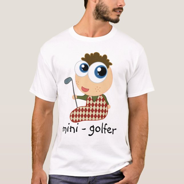 Camiseta T-shirt bonito do Mini-Jogador de golfe (Frente)
