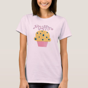 Camiseta T-shirt bonito do muffin de blueberry do muffin