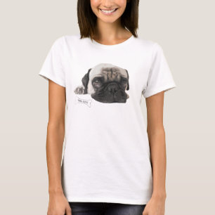 Camiseta T-shirt bonito do Pug das mulheres