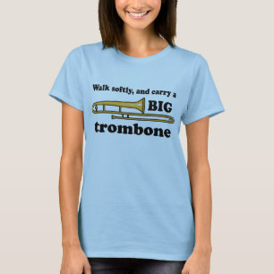 Camiseta T-shirt bonito do slogan do Trombone