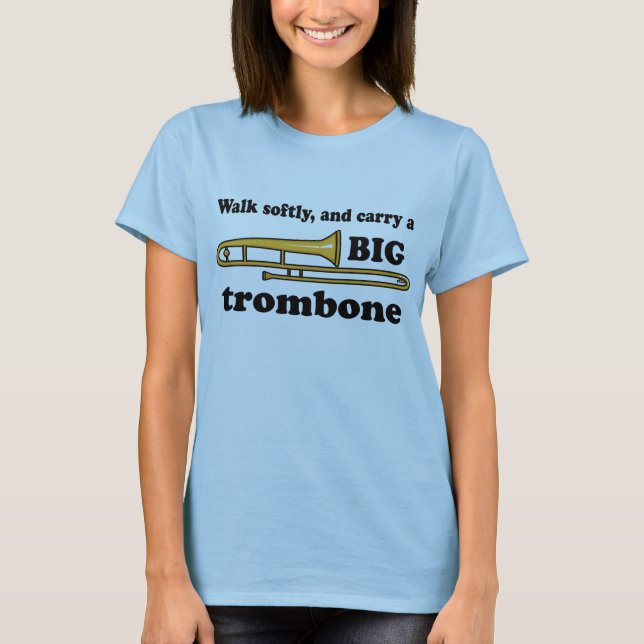 Camiseta T-shirt bonito do slogan do Trombone (Frente)