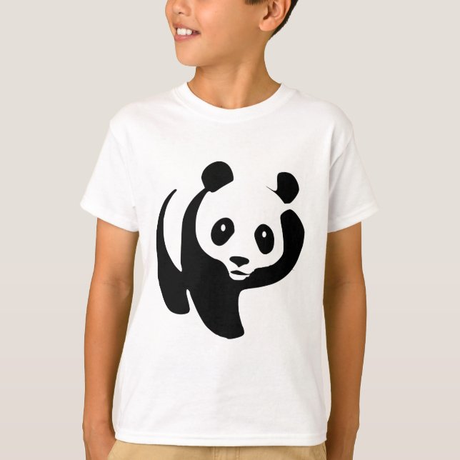 Camiseta T-shirt bonito do urso de panda (Frente)