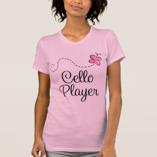 Camiseta T-shirt bonito do violoncelo das mulheres