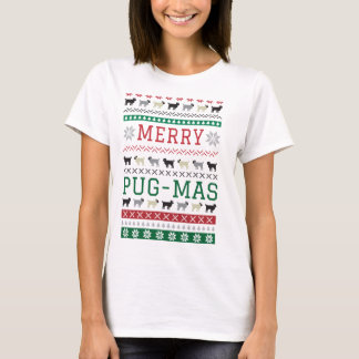 Camiseta T-shirt bonito do X-Mas dos cães do divertimento