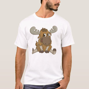 Camiseta T-shirt bonito dos alces dos desenhos animados