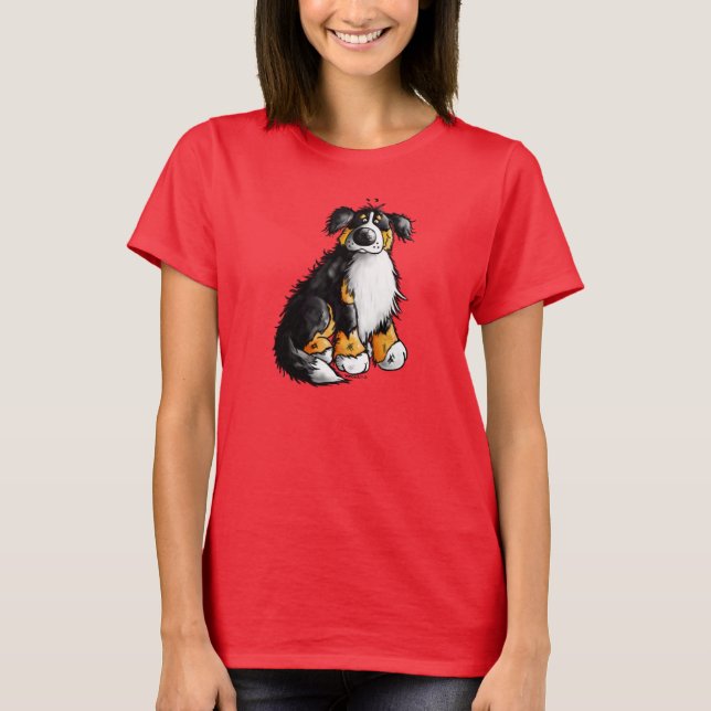 Camiseta T-shirt bonito dos desenhos animados do cão de (Frente)
