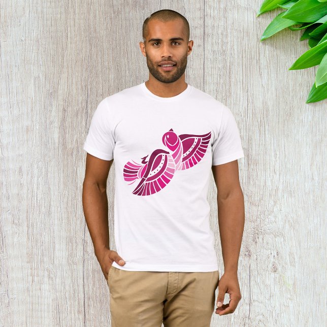 Camiseta T-Shirt bonito Pássaro Rosa (Criador carregado)