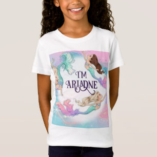 Camiseta T-Shirt Bonito Personalizada de Pequenas Sereias