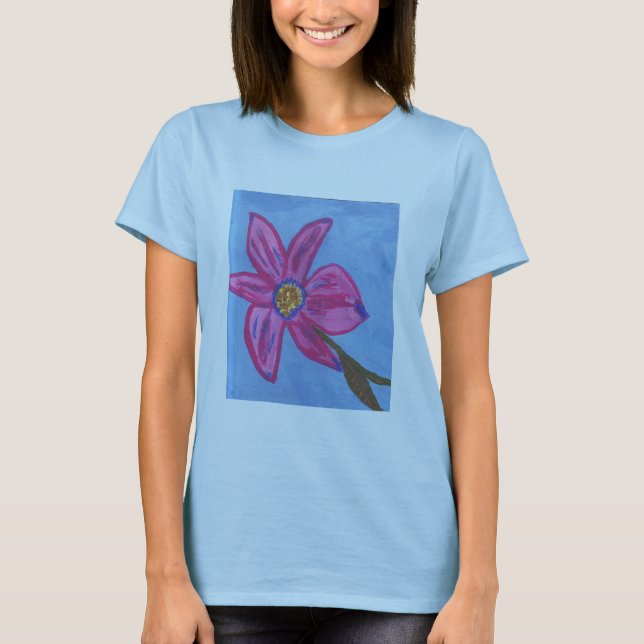 Camiseta T-shirt bonito violeta (Frente)