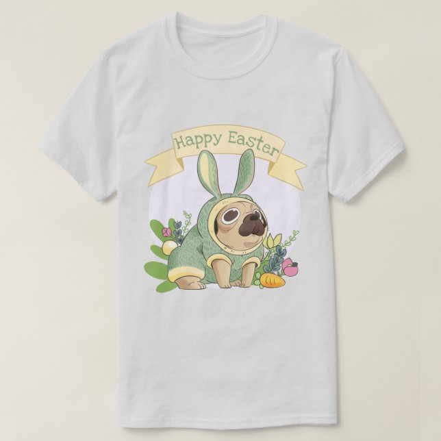 Camiseta T-Shirt Bonny Pug (Frente do Design)