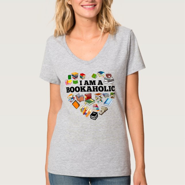 Camiseta T-shirt bookaholic (Frente)