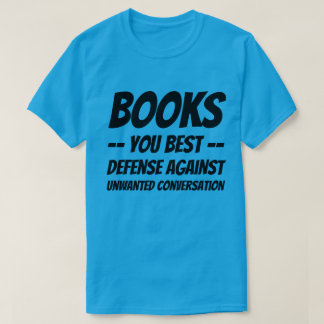 Camiseta T-Shirt Books Sua Melhor Defesa contra C Indesejad