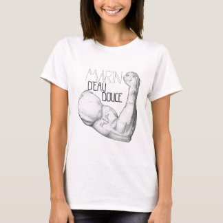 Camiseta T-shirt Boyfriend Marín de água suave