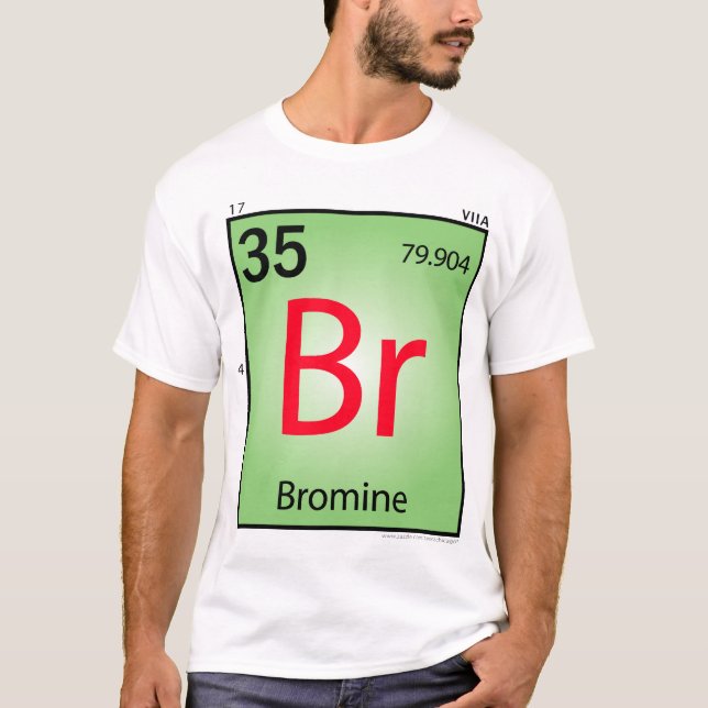 Camiseta T-shirt (Br) do elemento do bromo - parte (Frente)