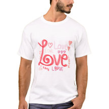 T-shirt branca AMOR