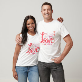 Camiseta T-shirt branca AMOR