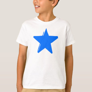 Camiseta t-shirt branca azul STAR