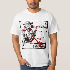 Camiseta T-Shirt Branca Com YANCEY Killer Kauboi Design