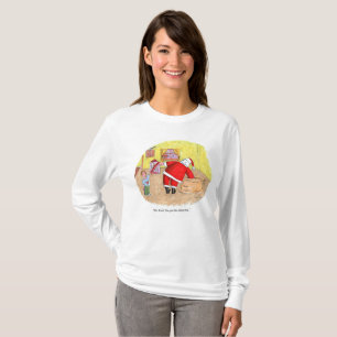 Camiseta T-shirt branca de manga branca e comprida para as 