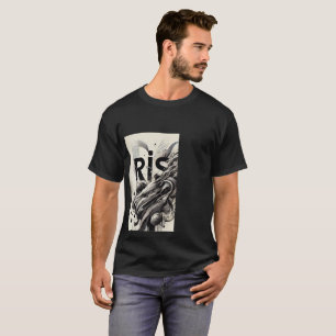 Camiseta t-shirt branca e preta