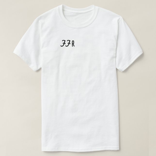 Camiseta T-shirt branca FFR (Frente do Design)