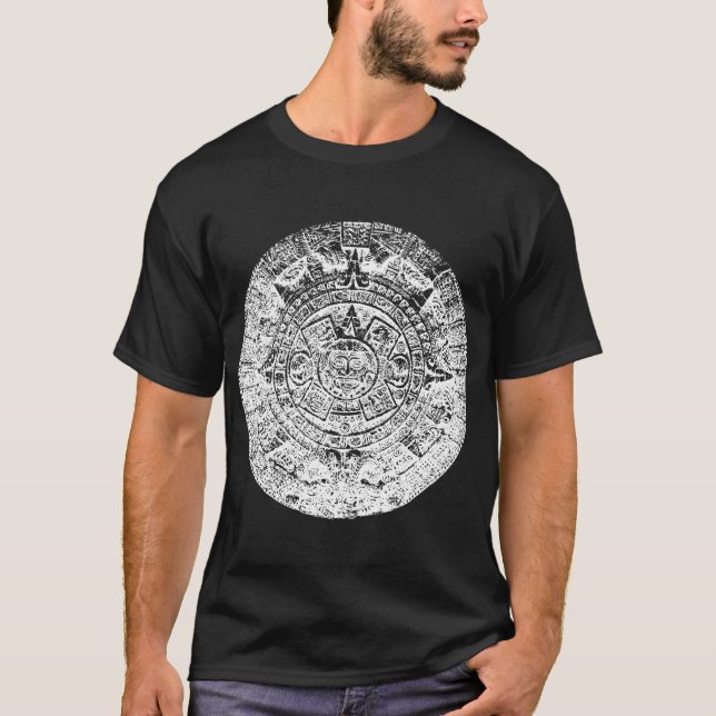 Camiseta T-shirt branco asteca (Frente)