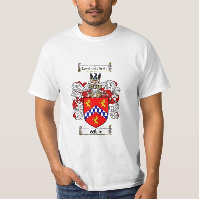 Camiseta T-shirt branco da brasão (Frente)