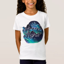 T-shirt/branco das noites II da Aurora da menina