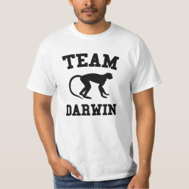 Camiseta T-shirt branco de Darwin da equipe