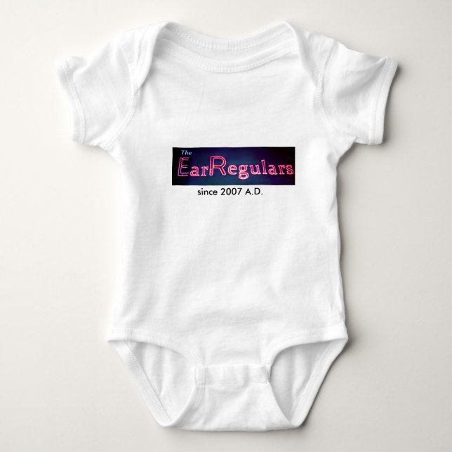 Camiseta T-shirt branco de luxe de EarRegulars (Frente)