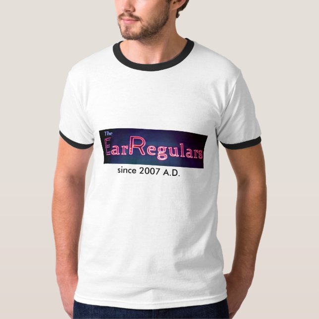 Camiseta T-shirt branco de luxe de EarRegulars (Frente)