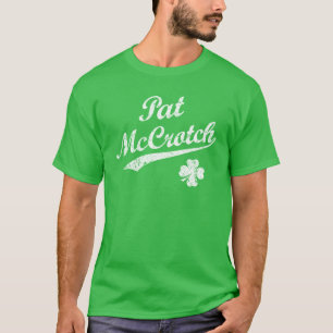Camiseta T-shirt branco de McCrotch da pancadinha do texto