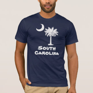 Camiseta T-shirt branco de South Carolina do Palmetto