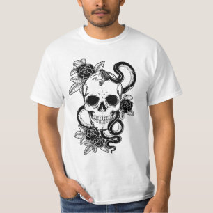Camiseta T-shirt branco do crânio