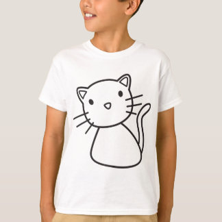 Camiseta t-shirt branco do gatinho