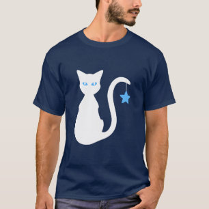 Camiseta T-shirt branco do gato