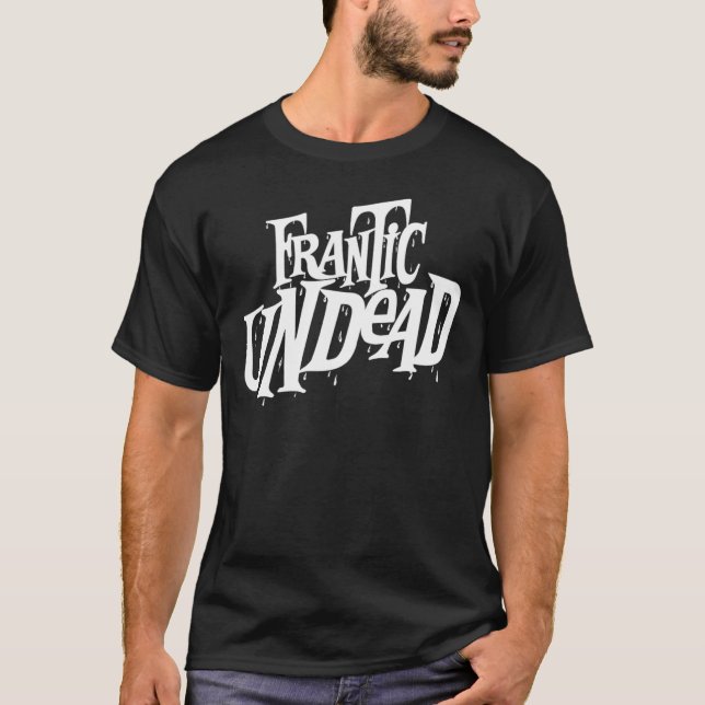 Camiseta "T-shirt branco do preto do logotipo do vivo (Frente)