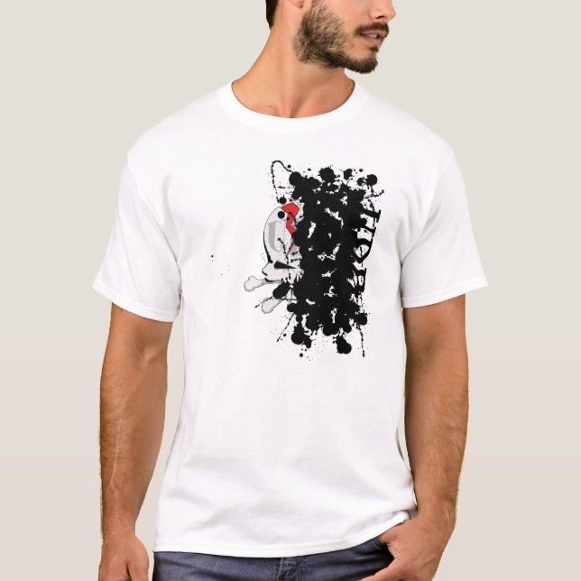 Camiseta T-shirt branco do Splatter de UDB (Frente)