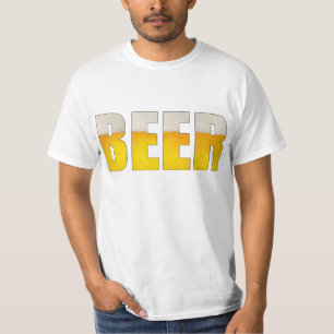 Camiseta T-shirt branco do valor da cerveja