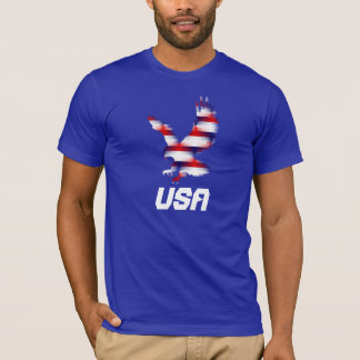 Camiseta T-shirt branco e azul vermelho de Eagle